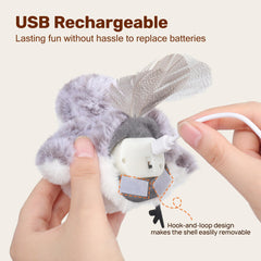 Potaroma soft plush cat toy with catnip pouch for added excitement