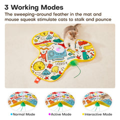 Potaroma USB rechargeable cat toy offers long play sessions after a quick charge.