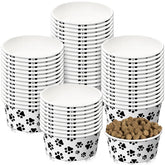 Potchen disposable dog bowls with a cute pattern for mess-free meals on the go.
