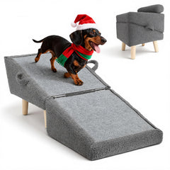 Powerful Xishan dog stairs and ramp front view for safe, joint-friendly climbing.