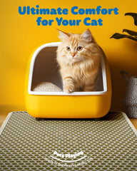 Powools cat litter mat soft EVA material is gentle on paws