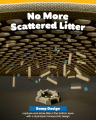 Powools cat litter mat side-opening design allows easy litter recycling