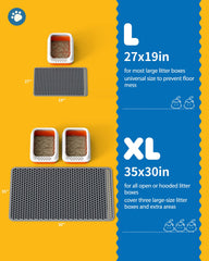 Powools double-layer design traps litter more effectively and keeps floors tidy.