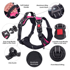 PoyPet No Pull Harness soft mesh padding for breathable comfort.