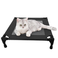 Pozico elevated pet bed back zipper assembly enables quick, stable setup