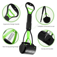 PPOGOO foldable pooper scooper compact storage for travel and storage.