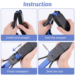 PPOGOO serrated teeth grip waste securely on varied surfaces