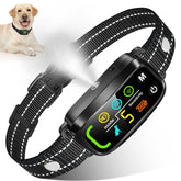 PQJDFX Citronella bark collar on a dog for gentle, controlled training.