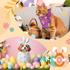 Preboun Easter dog bandana chick design playful accessory for costumes and treats