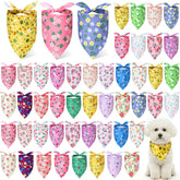 Preboun spring dog bandana with flower patterns for spring outfits