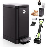 Premjin outdoor dog poop trash can with pedal lid for hands-free waste disposal.