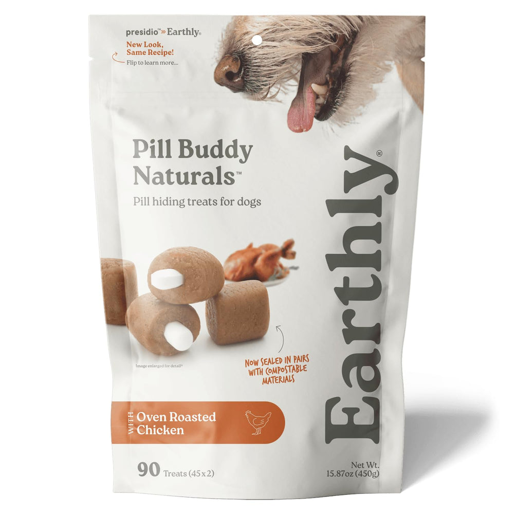 Presidio Earthly Pill Buddy Naturals packaging new look signals trusted pill concealment on the go
