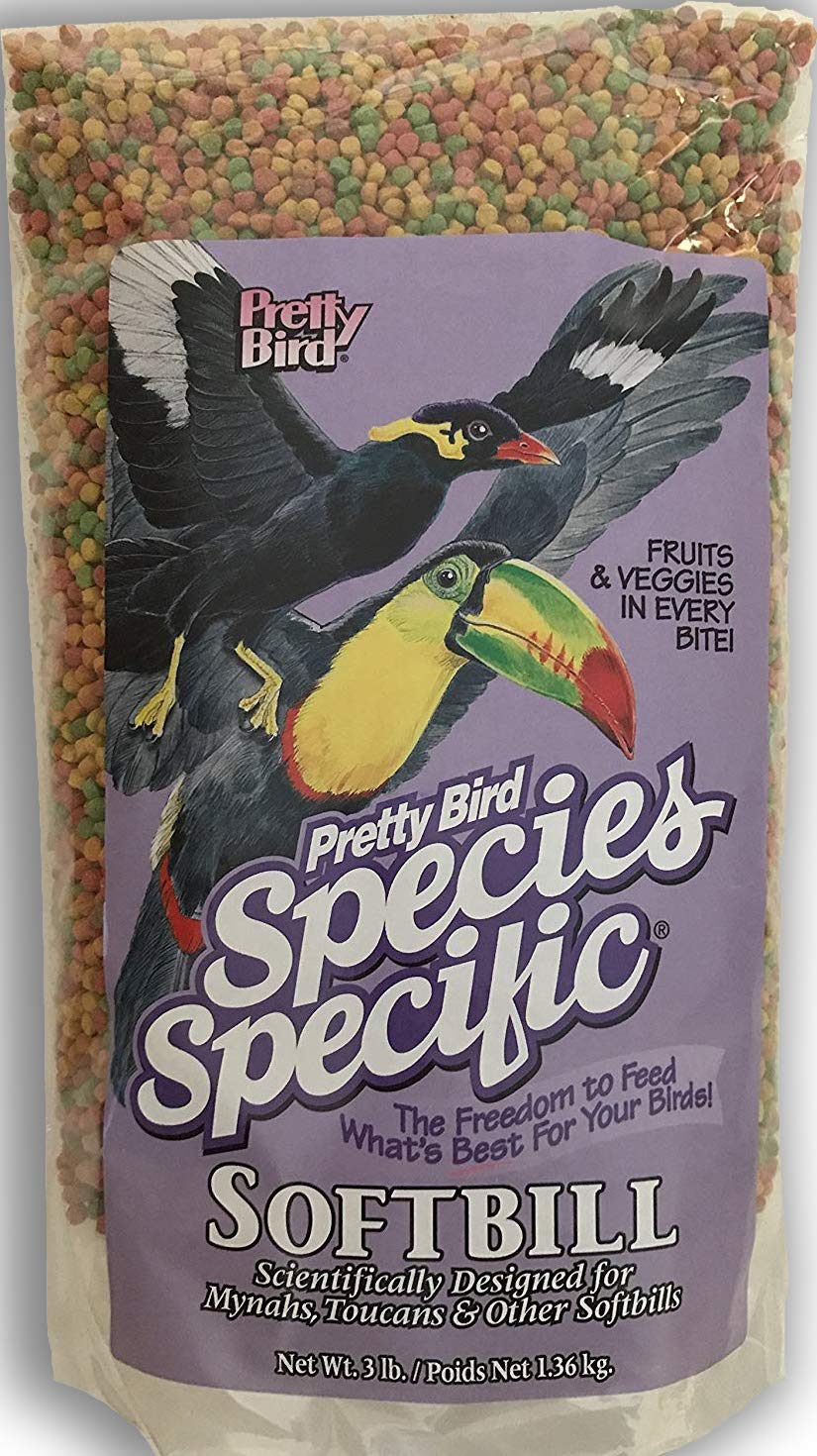 Pretty Bird International Softbill Select Fructose 3lb packaging showing easy 3 lb bags.