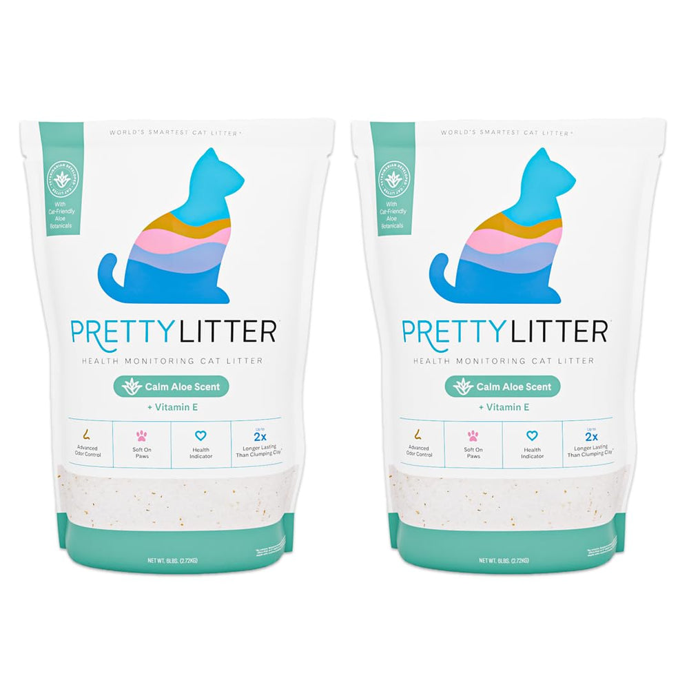 PrettyLitter Calm Aloe crystals indicate color changes for early health insights