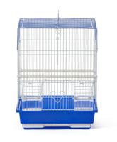 PH Prevue Hendryx parakeet square roof cage with handle in blue and white