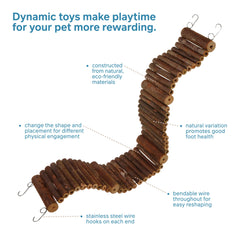 Prevue Naturals Wonder Walk Bridge close-up of bendable segments for easy customization.