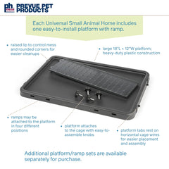 PH Prevue Hendryx universal small animal home tub base helps contain bedding and mess