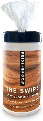 Pride and Groom The Swipe face wipe for quick facial refresh and deodorizing.