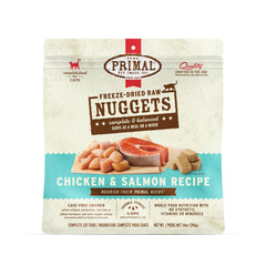 Primal Freeze Dried Raw Cat Nuggets packaging shows premium ingredients.