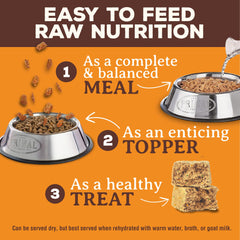 Primal Freeze Dried Beef Nuggets rehydration shows texture close to fresh meals.
