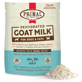Primal Goat Milk Powder topper bottle supports hydration for dogs and cats.