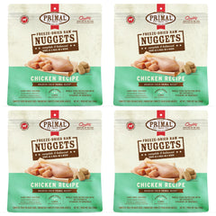 Primal Pet Foods freeze-dried chicken dog nuggets in bag for convenient feeding