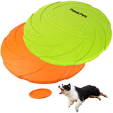 Prime Pets dog flying disc orange for durable outdoor fetch and long flights.