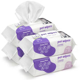 Prime Pets dog wipes for paws with lavender scent cleans and deodorizes after walks.