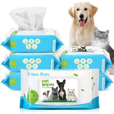Prime Pets dog wipes gently cleans paws with fragrance-free care