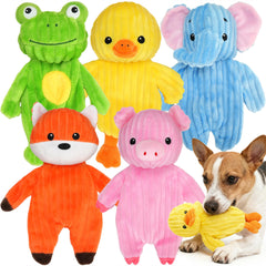 Prime Pets pink pig plush toy with squeaker for interactive indoor play.