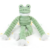 Prime Pets plush frog head, soft texture, durable play