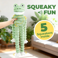 Prime Pets plush frog legs, designed for tug and interactive fun
