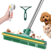 PRIMEFINITY carpet rake with copper teeth removes embedded pet hair from carpets