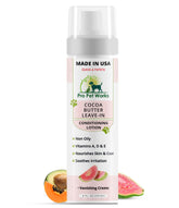 Pro Pet Works Cocoa Butter Leave-in Lotion jar moisturizes and nourishes pet skin.