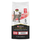 Purina Pro Plan Veterinary Diets DM Dietetic Management cat kibble bag promotes glucose-friendly nutrition