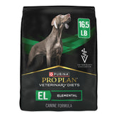 Purina Pro Plan EL Elemental dry dog food in a bowl supporting GI comfort for sensitive dogs.