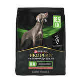 Pro Plan Veterinary Diets HA Hydrolyzed Salmon dry dog food bag for sensitive digestion.