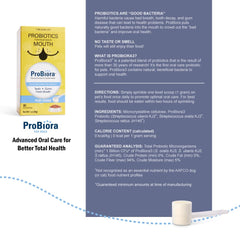 Probiora for Dogs scoop on dog food for easy daily use.