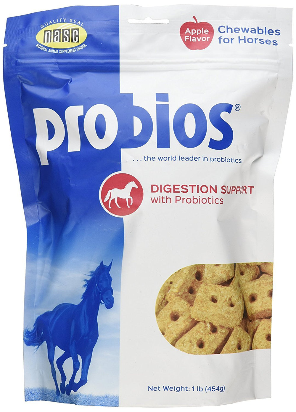 Probios horse treats packaging in apple flavor for digestion support