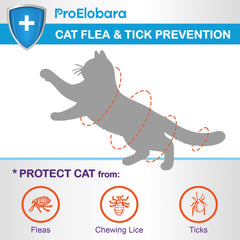 Adjustable ProElobara collar fitting up to 22 inches for cats