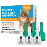 ProElobara flea collar on a large cat, waterproof protection for outdoor play