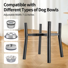 PROERR Lifted Dog Bowl Stand durable anti-slip feet prevent slips during meals