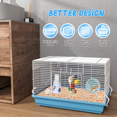 Pronetcus hamster cage with open locking side latch for easy access