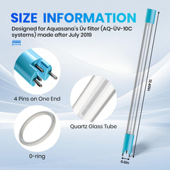 PROPART AQ-UV-L330C lamp installation showing simple two-step replacement