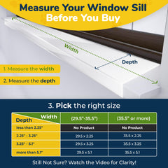 Protecto clear window sill guard preserves view while protecting edges from wear.