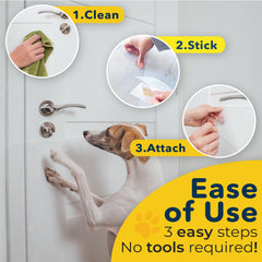 Shield blends with door appearance, preserving natural wood or paint.