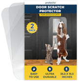 PROTECTO door protector clear sheet shields doors from pet scratches.