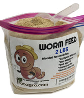 Protogro Nightcrawlers worm food bag closeup supports healthy worm growth.