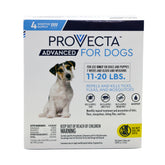 Provecta Advanced for Medium Dogs topical application demonstrating month-long flea and tick protection.
