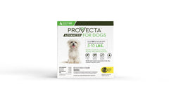 Dog ready for application with Provecta Advanced, a simple monthly protection